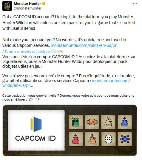 Monster Hunter Wilds | Monster Hunter Wilds - Un pack d'items gratuit à récupérer avant la grosse mise à jour d'avril