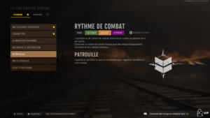 Rythmes de combat et mode patrouille
