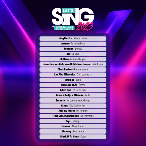 Let’s Sing | Let's Sing 2023 - Découvrez les chansons françaises du prochain opus