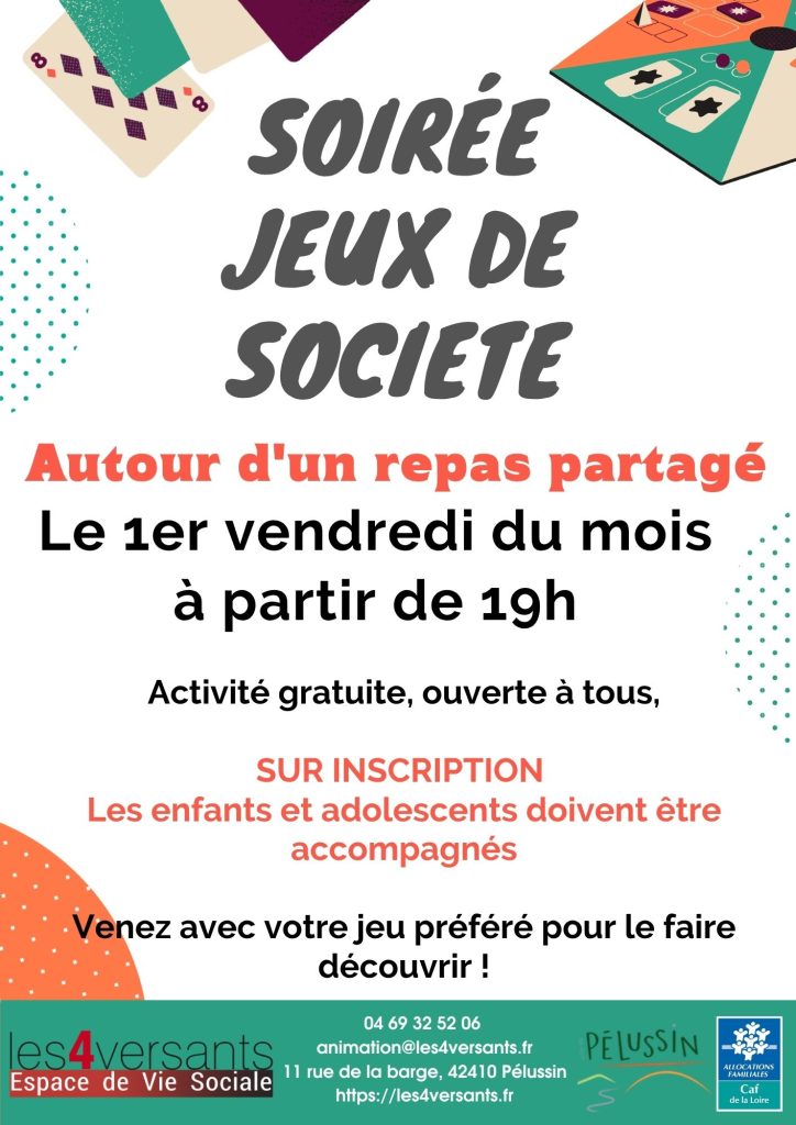 Soirée jeux de société - Les 4 Versants